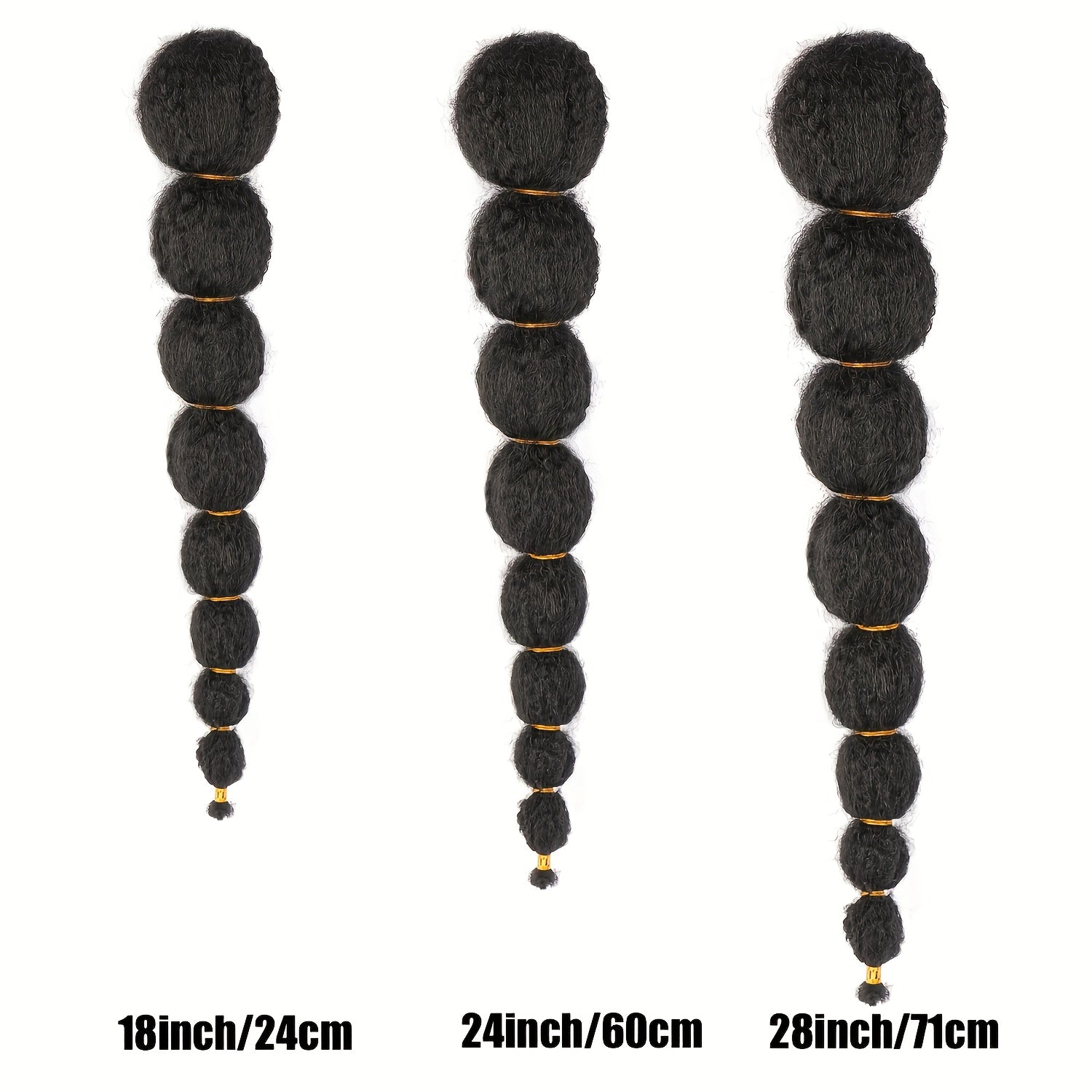 1-Pack Bubble Ponytail Hair Extensions - 's Natural Textured Synthetic Hair, 100% Human-Like Feel, Easy to Install & Secure Hold, Versatile for Everyday & Special Occasions, Stylish Updo Accessory | Voluminous Buns | Secure Installation, Hair Accessories