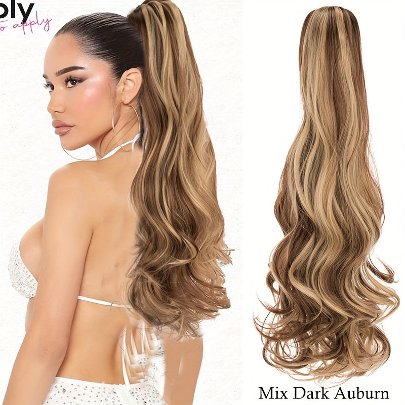 Heat-Resistant Curly Ponytail Wig With Layered Wave - Long Body Wave Extensions For Women, Natural-Looking Daily Use, All Ethnicities, Hair Wig
