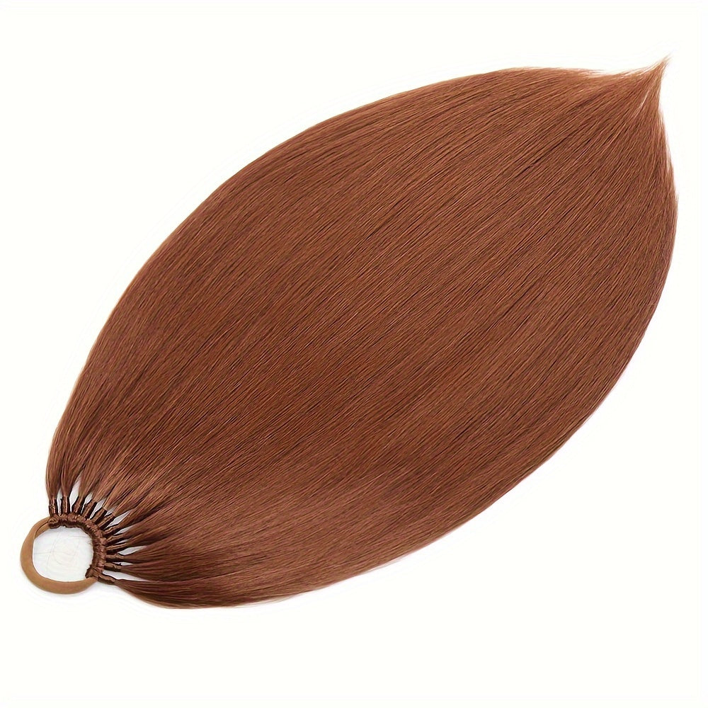 Straight Ponytail With Elastic Band 81.28cm Synthetic Hair Ponytail Extensions 12Strands Women's Hairpieces False Tail For Women Halloween Christmas