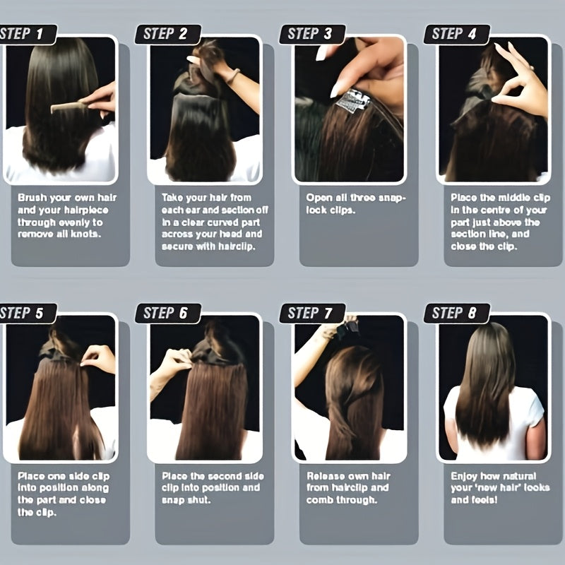 Clip In Hair Extensions Real Human Hair, 100% Remy Human Hair Extensions For Women, 1B Natural Black And Jet Black 8pcs 18clips Per Set 40.64-60.96 cm Straight Soft Silky Hair Extensiom, Use For Daily Life, Outgoing, Party, Birthday To Add Volumn