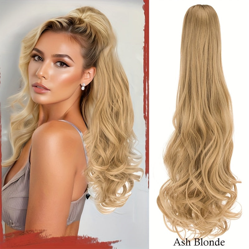 Heat-Resistant Curly Ponytail Wig With Layered Wave - Long Body Wave Extensions For Women, Natural-Looking Daily Use, All Ethnicities, Hair Wig