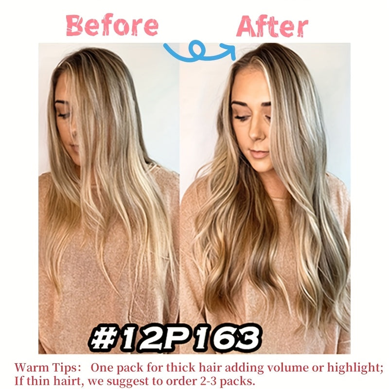 Invisible Clip In Hair Extensions, 40.64-60.96 cm 8pcs 18 Clips Silky Straight Real Huamn Hairpiece Invisible Clip Ins Hair Extensions Human Hair, Seamless 100% Real Soft Human Hair For Travel, Outgoing, Wedding, Party To Add Volumn And Show Your Beauty