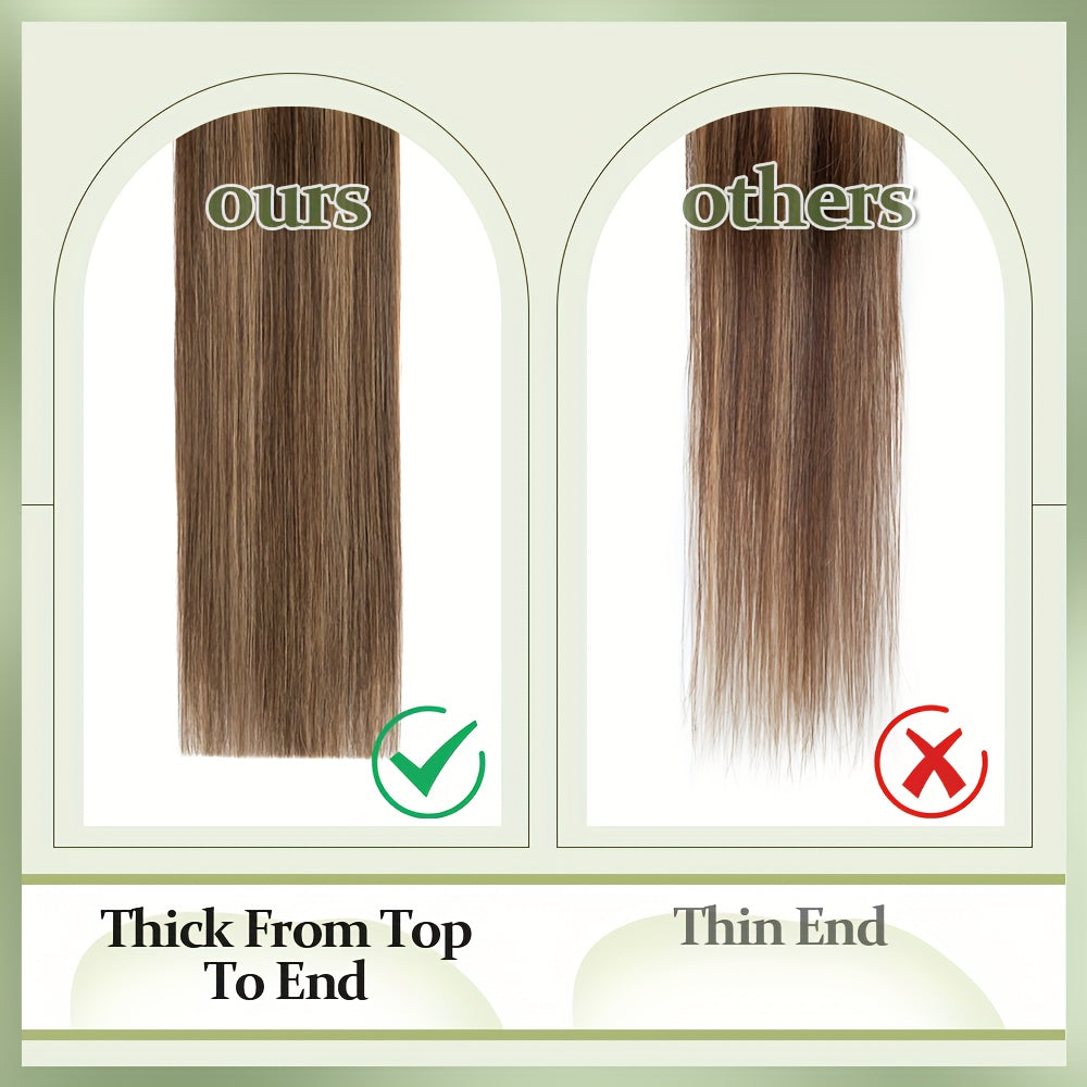 32-Inch Clip-In Wrap Around Ponytail Extension - Long Straight Synthetic Hairpiece with Natural Magic Tape, Soft & Versatile for Women - Perfect for Parties, Cosplay & Everyday Use