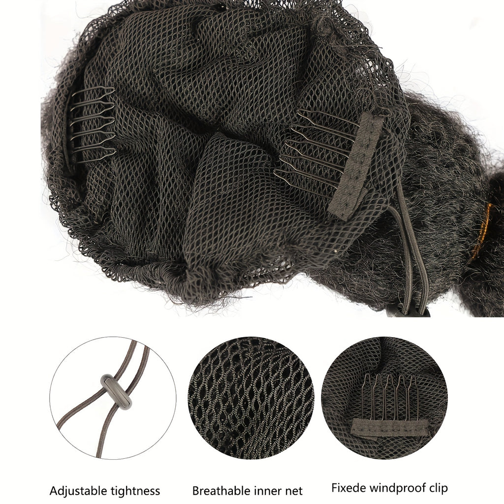 1-Pack Bubble Ponytail Hair Extensions - 's Natural Textured Synthetic Hair, 100% Human-Like Feel, Easy to Install & Secure Hold, Versatile for Everyday & Special Occasions, Stylish Updo Accessory | Voluminous Buns | Secure Installation, Hair Accessories