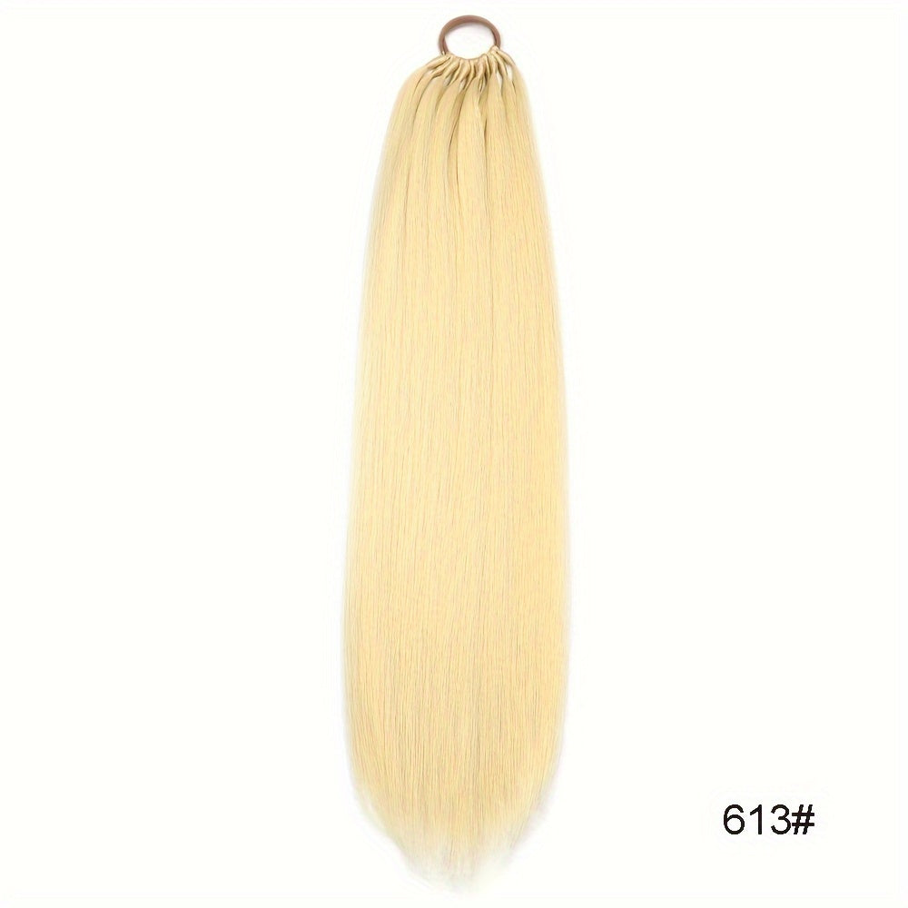 Straight Ponytail With Elastic Band 81.28cm Synthetic Hair Ponytail Extensions 12Strands Women's Hairpieces False Tail For Women Halloween Christmas