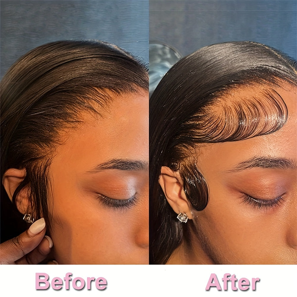 2pcs Soft Natural Fake Baby Hair Edges for Black Women Lace Edges Hair Extensions Handmade Real Human Hair Pieces for Hairline