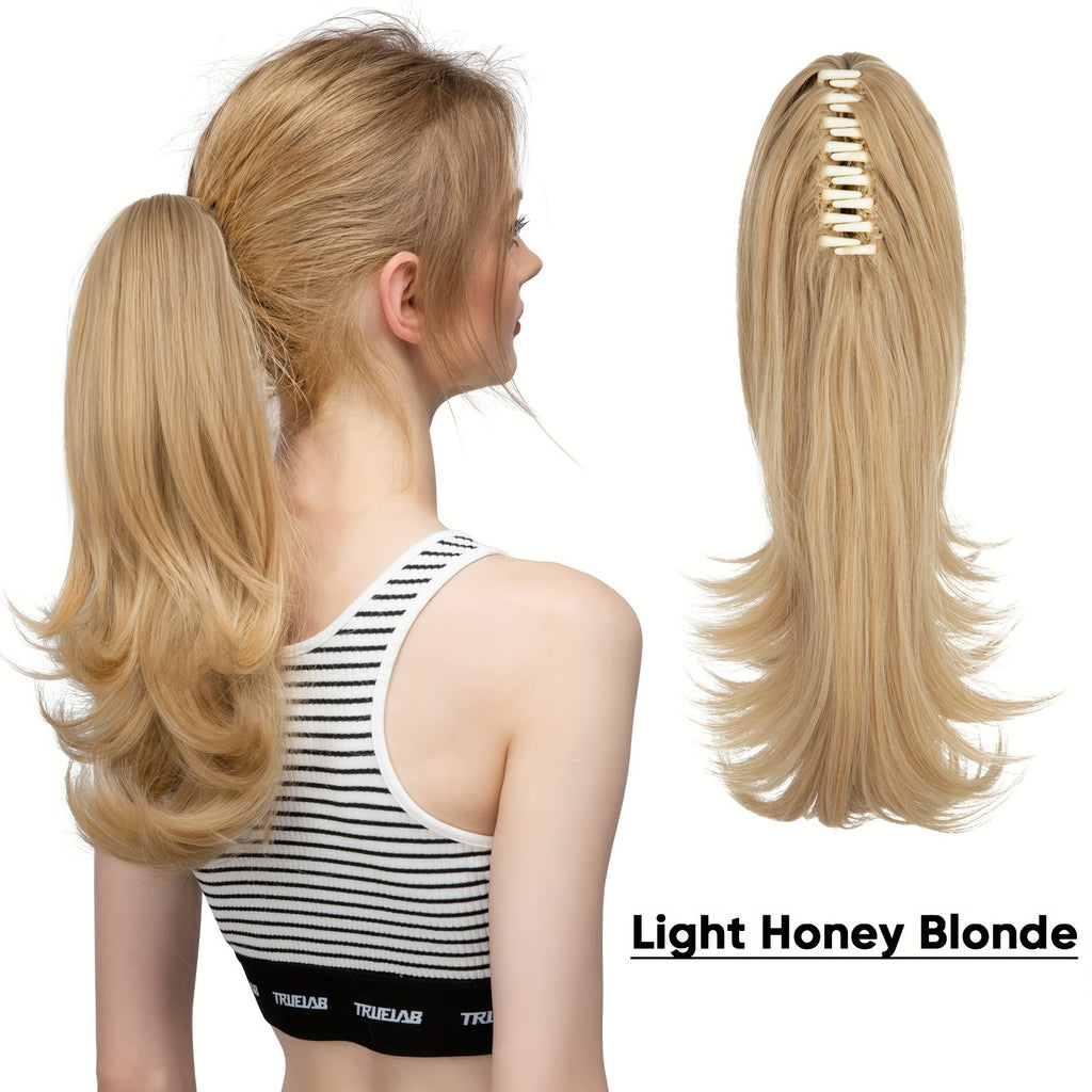 14Inch Long Curly Wave Premium Claw Ponytail Clip In Hair Extensions Pony Tail Hairpiece for Women Hair Accessories Synthetic Hair