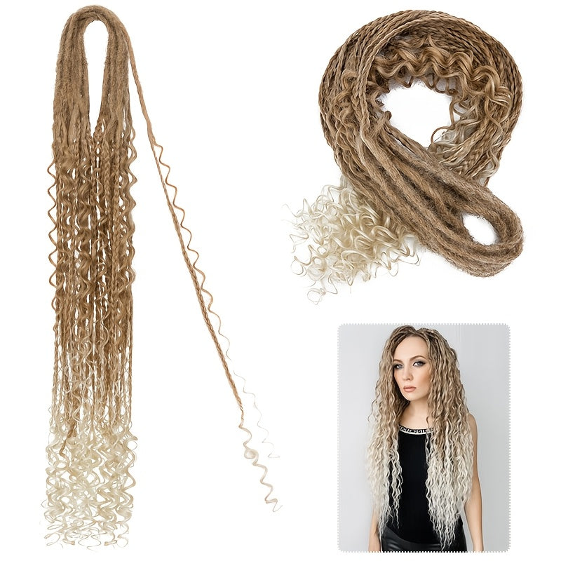 22-Inch Dual-Ended Braided Ponytail Extension - 3-in-1 Synthetic Hairpiece For Women, Versatile & Stylish