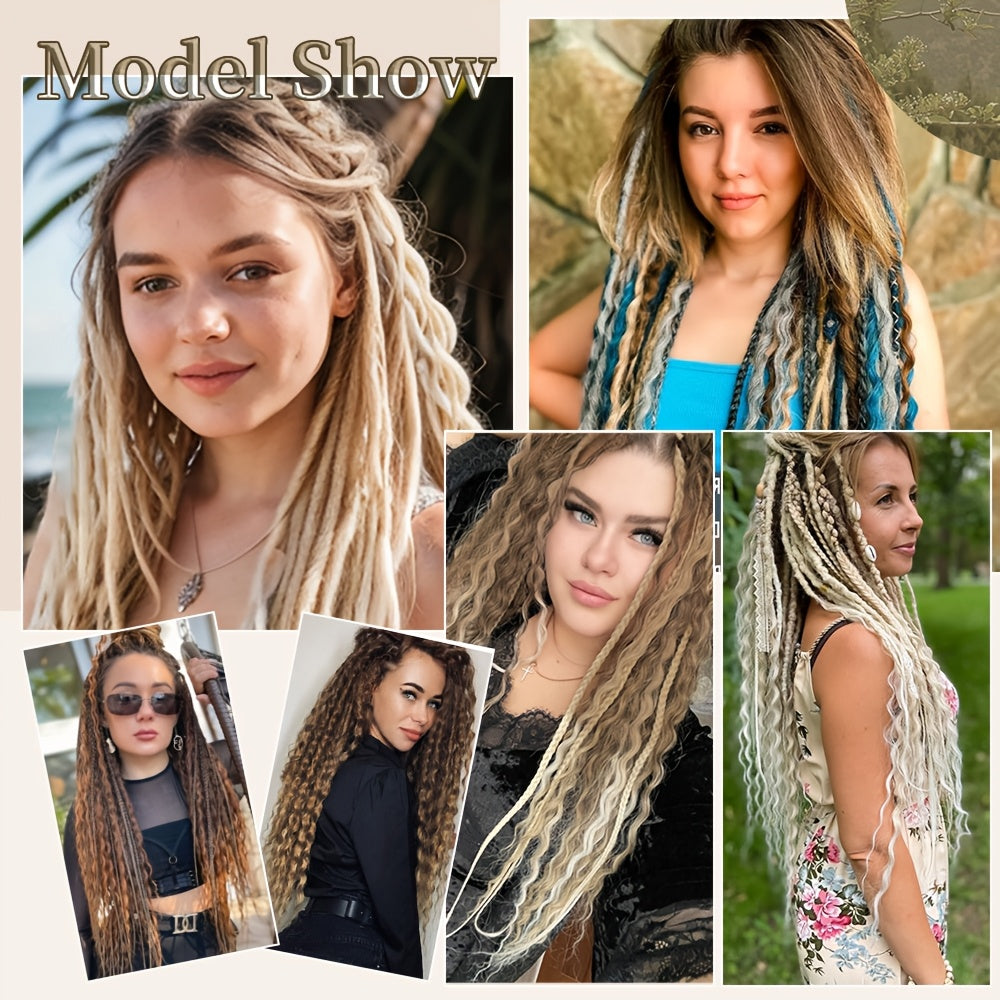 22-Inch Dual-Ended Braided Ponytail Extension - 3-in-1 Synthetic Hairpiece For Women, Versatile & Stylish