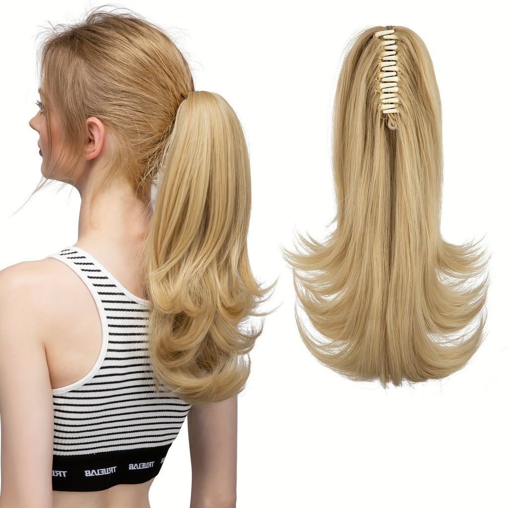 14Inch Long Curly Wave Premium Claw Ponytail Clip In Hair Extensions Pony Tail Hairpiece for Women Hair Accessories Synthetic Hair
