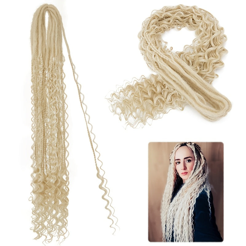 22-Inch Dual-Ended Braided Ponytail Extension - 3-in-1 Synthetic Hairpiece For Women, Versatile & Stylish