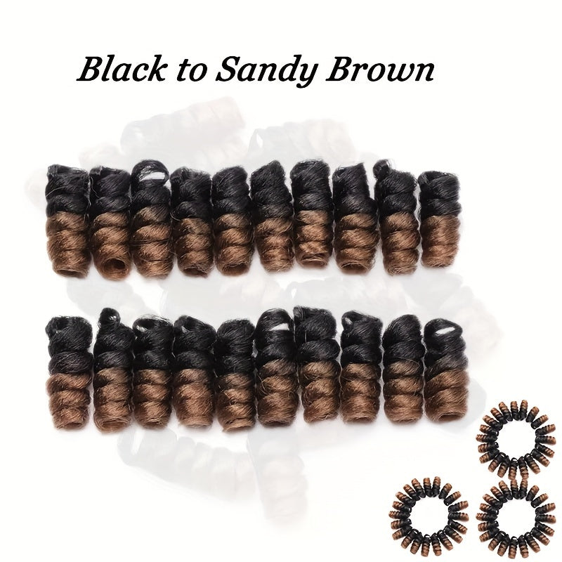 60 Roots 10inch Jamaican Bounce Curly Crochet Braids Hair Extensions - 12mm Curl Diameter, Tapered Cut, Jumpy Wand, Short Bouncy for 3Packs