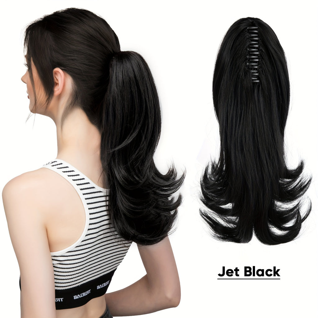 14Inch Long Curly Wave Premium Claw Ponytail Clip In Hair Extensions Pony Tail Hairpiece for Women Hair Accessories Synthetic Hair