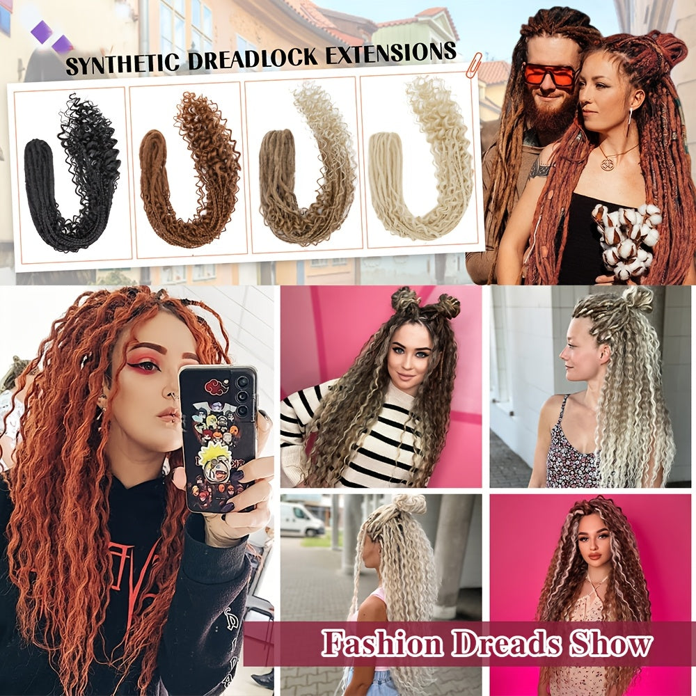 22-Inch Dual-Ended Braided Ponytail Extension - 3-in-1 Synthetic Hairpiece For Women, Versatile & Stylish