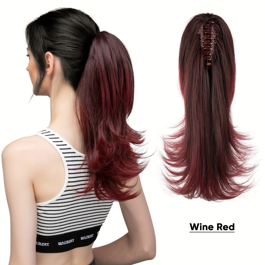 14Inch Long Curly Wave Premium Claw Ponytail Clip In Hair Extensions Pony Tail Hairpiece for Women Hair Accessories Synthetic Hair