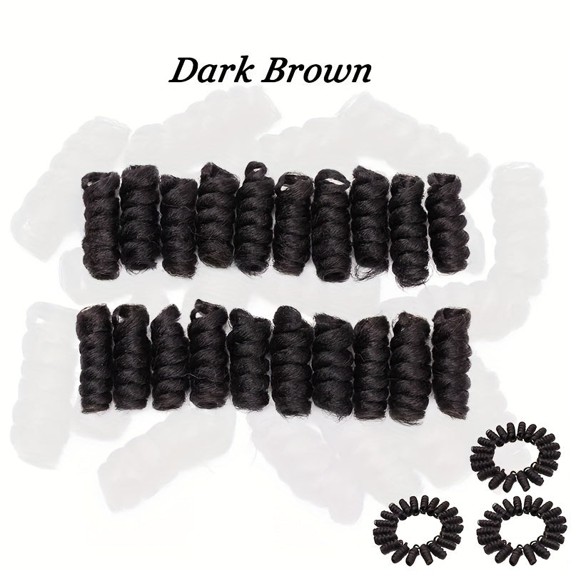 60 Roots 10inch Jamaican Bounce Curly Crochet Braids Hair Extensions - 12mm Curl Diameter, Tapered Cut, Jumpy Wand, Short Bouncy for 3Packs