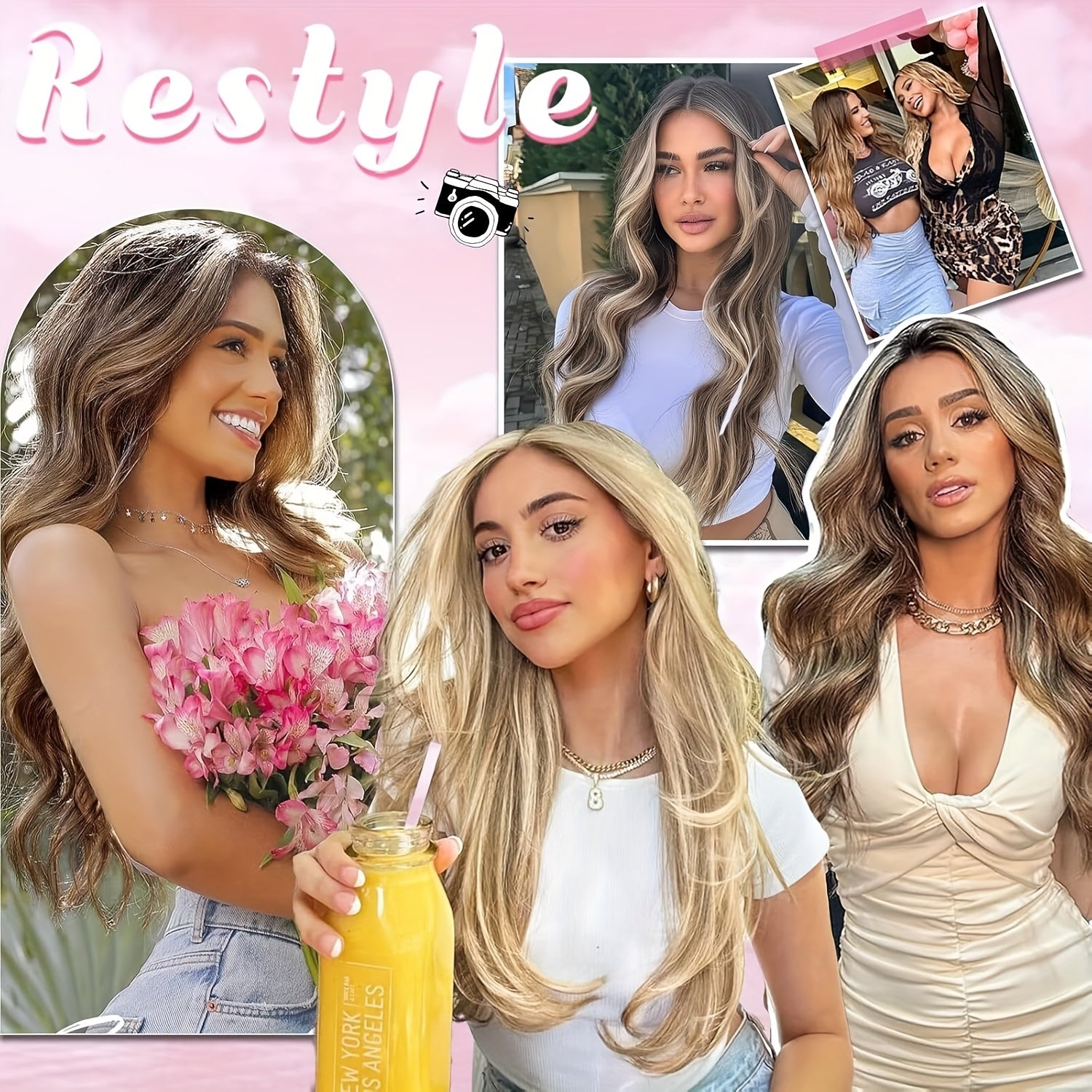 Invisible Clip In Hair Extensions, 40.64-60.96 cm 8pcs 18 Clips Silky Straight Real Huamn Hairpiece Invisible Clip Ins Hair Extensions Human Hair, Seamless 100% Real Soft Human Hair For Travel, Outgoing, Wedding, Party To Add Volumn And Show Your Beauty