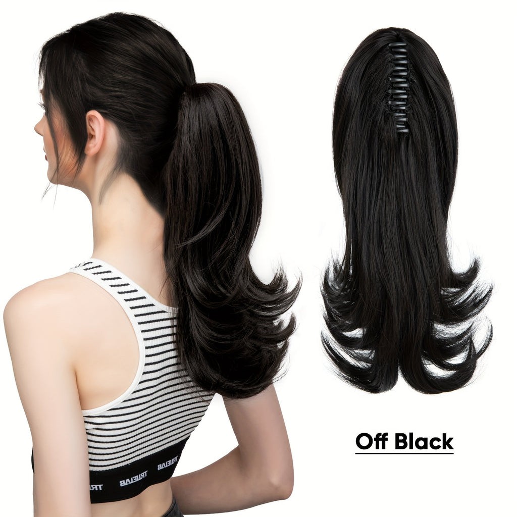 14Inch Long Curly Wave Premium Claw Ponytail Clip In Hair Extensions Pony Tail Hairpiece for Women Hair Accessories Synthetic Hair