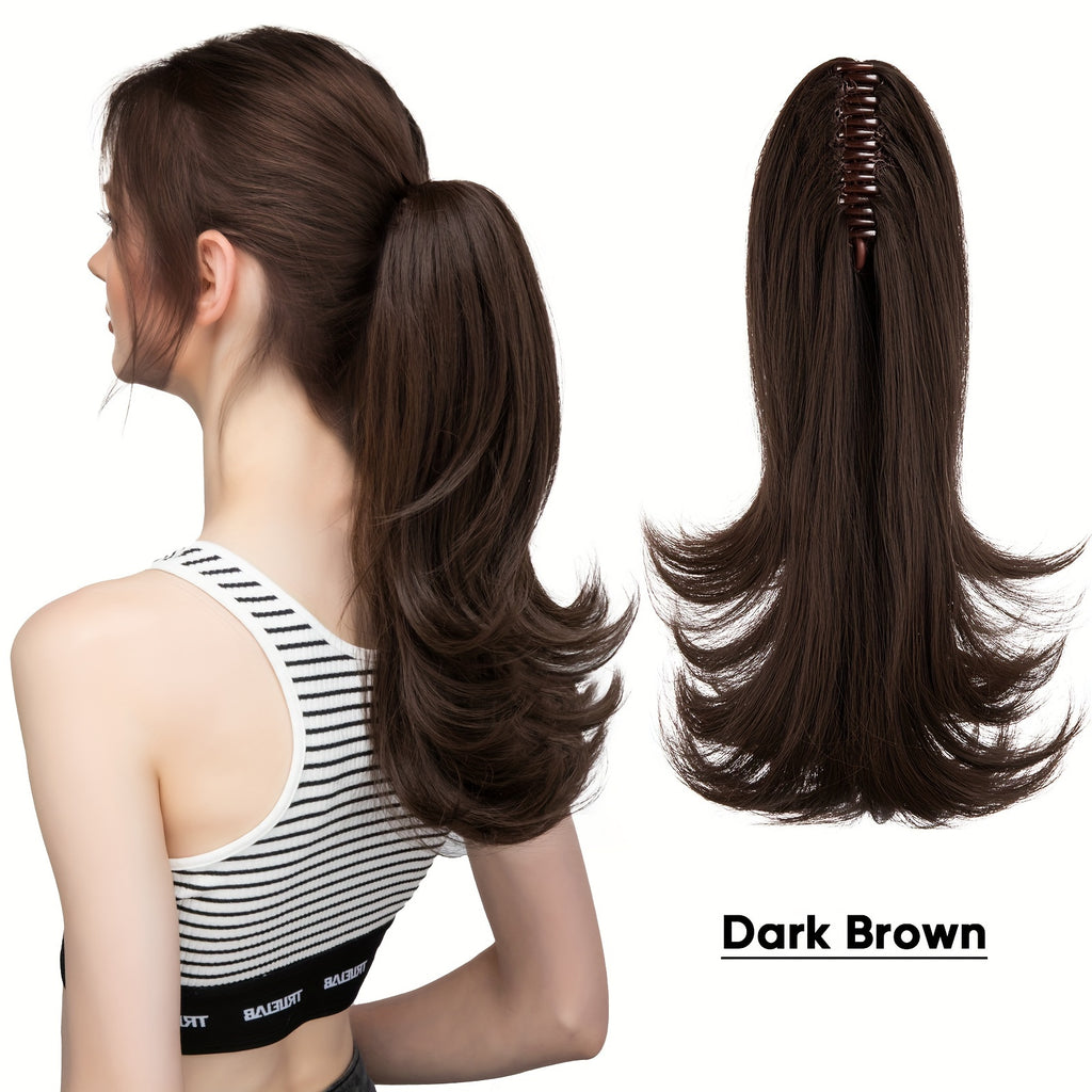 14Inch Long Curly Wave Premium Claw Ponytail Clip In Hair Extensions Pony Tail Hairpiece for Women Hair Accessories Synthetic Hair