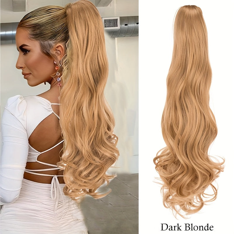Heat-Resistant Curly Ponytail Wig With Layered Wave - Long Body Wave Extensions For Women, Natural-Looking Daily Use, All Ethnicities, Hair Wig